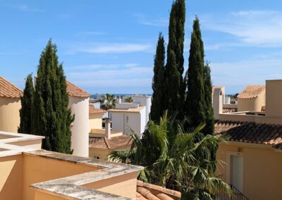 Dachterrasse mit Fernblick über Sa Ràpita bis zum Meer